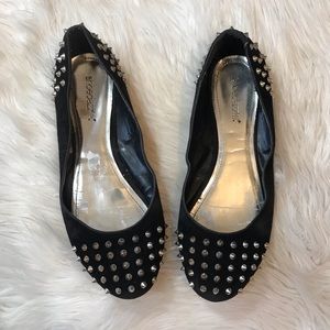 Black Spiked Punk Goth Flats